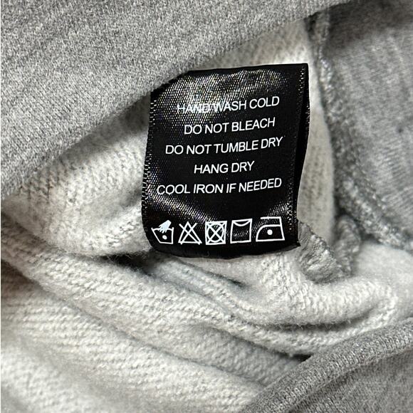 Michael Costello x Revolve Cold Shoulder Mini Dress Gray Designer Sweatshirt M - Picture 13 of 16